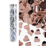 Пневмохлопушка Вместе Навсегда!, Сердца фольга, Розовое Золото