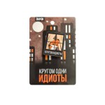 Значок деревянный Злой лис