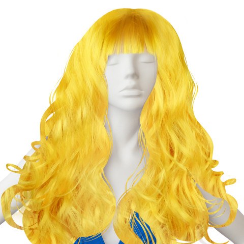 Парик карнавальный, Локоны, Желтый