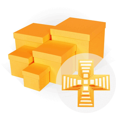Подарочная коробка WOW-эффект, желтый