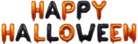 Набор шаров-букв Мини-Надпись "Happy Halloween", Черный/Оранжевый