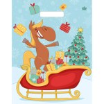 Пакет полиэтиленовый с вырубной ручкой «Веселье» НГ, 30 мкм