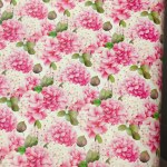 Бумага упаковочная Розовые гортензии