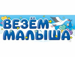 Магнит для авто Везем малыша, аист