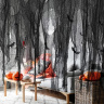 Декоративное украшение, Истлевшая ткань - сетка для Хэллоуина, Черный