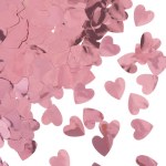 Конфетти фольга Сердце, Светло-розовый, Металлик