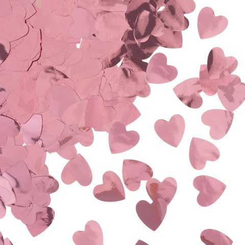 Конфетти фольга Сердце, Светло-розовый, Металлик
