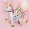 Фигура 3D, Крылатый единорог, Розовый, Сатин