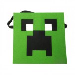 Маска карнавальная, из фетра, Пиксельный монстр, Зеленый