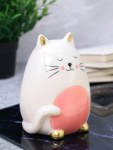 Копилка керамическая «Сонный котик», белый