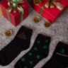 Носки набор новогодний "Ёлки" мужские, черный