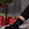 Носки набор новогодний "Ёлки" мужские, черный