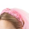Ободок, Цветы (с фатой), Розовый