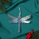 Ёлочная игрушка «Зимнее волшебство. Стрекоза», фиолетовый перелив