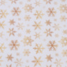 Бумага упаковочная  глянцевая "Cнежинки на золотом"