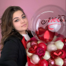 Наклейка Я тебя люблю, Красный, Металлик