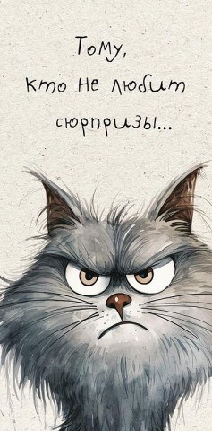 Конверт для денег, Кот  "Тому, кто не любит сюрпризы…"