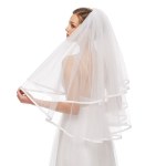 Фата с гребнем, 2 слоя, 60/80, Белый