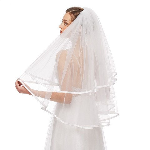 Фата с гребнем, 2 слоя, 60/80, Белый