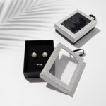 Коробочка подарочная под набор «Селебрити» (полезная часть 6.5×8.5 см), серебристо-чёрная