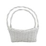 Корзина плетеная с ручкой Ива, белый