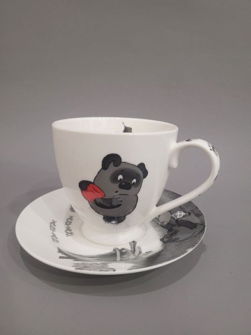 Пара чайная круглая Винни Пух, Quinsberry