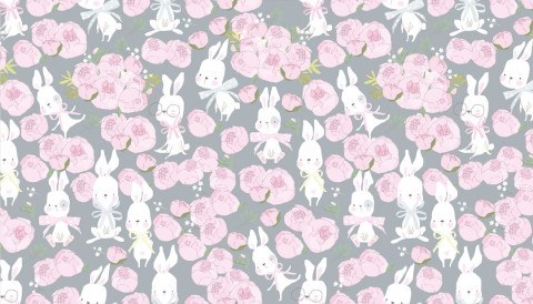 Конверт для денег, Зайчата и цветочки