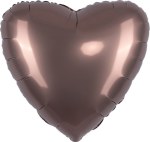 FM Сердце, Шоколадный/Кофейный, Сатин