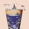 Открытка Реальность начинается с мечты, Море в стакане