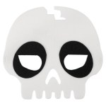 Маска карнавальная, из фетра, Череп, Белый