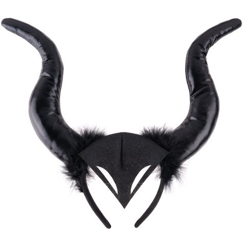 Ободок, Объемные рога, Черный