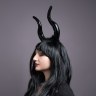 Ободок, Объемные рога, Черный