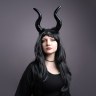 Ободок, Объемные рога, Черный