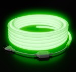 Гибкая круглая неоновая светодиодная лента 360 градусов Зеленый свет d12мм
