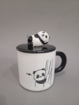 Кружка с ложкой 300мл Панда