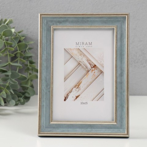 Фоторамка для фото 10×15 см «МИРАМ», пластик, морской, (пластиковый экран)