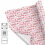 Бумага упаковочная глянцевая LOVE