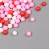 Шарики пенопласт «Ассорти шариков», пастельный Красный/Розовый