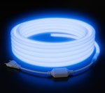 Гибкая круглая неоновая светодиодная лента 360 градусов Холодный Голубой свет d12мм