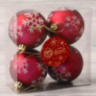 РАСПРОДАЖА! Набор новогодних елочных шаров "Снежная феерия", красный