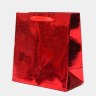 Пакет подарочный Фактура кожа змеи, Красный металлик