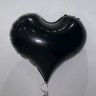 BB Сердце Люкс Черный сатин