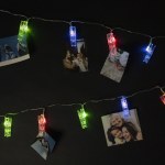 Светодиодная гирлянда Прищепки, Разноцветный, Мерцающий цвет, 20 Led, IP14