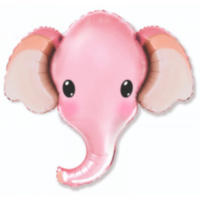 FM Фигура голова Слоник розовый