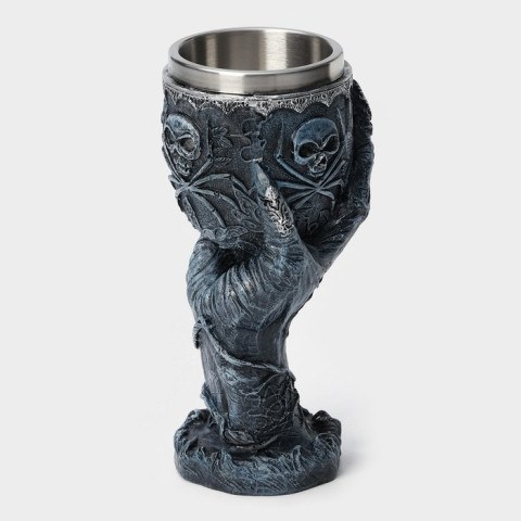 Бокал средневековый «Магическая рука», нержавеющая сталь, серый