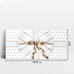 Конверт для денег «Бант», лента с золотой каймой