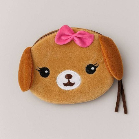 Кошелёк плюшевый "Милая собачка", коричневый