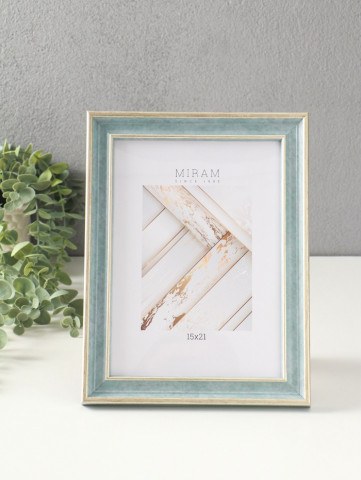 Фоторамка для фото 15×21 см «МИРАМ», пластик, морской, (пластиковый экран)