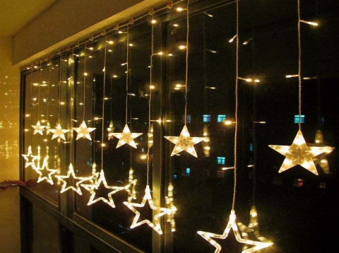 Новогодняя светодиодная гирлянда "Бахрома" Звезды