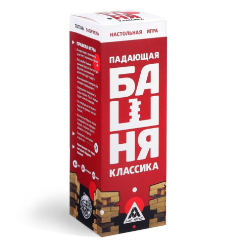 Падающая башня-дженга «Классика», 54 бруска, 6+